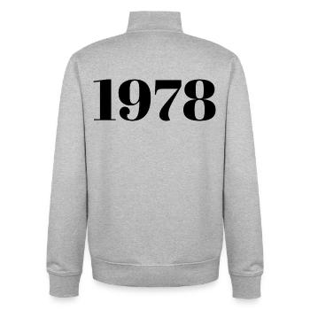 1978 Vintage 1978 Retro 1978 Geburtstag 1978 - Unisex Organic Zip Sweatshirt von Stanley/Stella - Grau meliert - Hinten - AI Model Male 185 light (185cm)