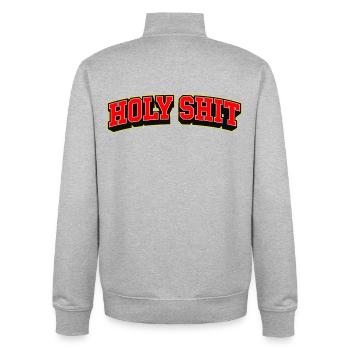 Heilige Scheiße, Sportstil-Text-Logo - Unisex Organic Zip Sweatshirt von Stanley/Stella - Grau meliert - Hinten - AI Model Male 185 light (185cm)