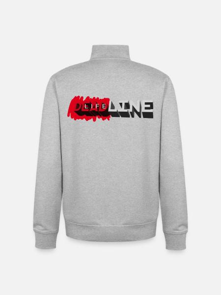 DEADLINE LIFE - let's talk - Unisex Organic Zip Sweatshirt by Stanley/Stella - heather grey
