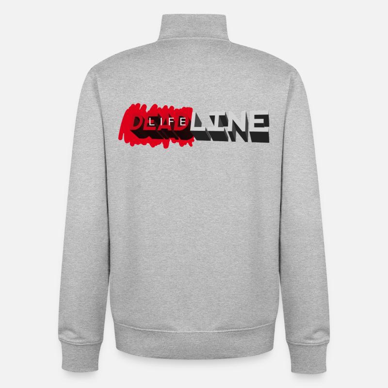 DEADLINE LIFE – lass uns reden. - Unisex Organic Zip Sweatshirt von Stanley/Stella - Grau meliert