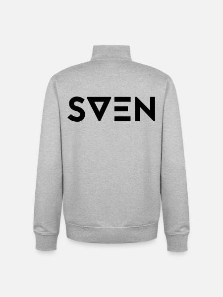 First name Sven - Unisex Organic Zip Sweatshirt by Stanley/Stella - heather grey