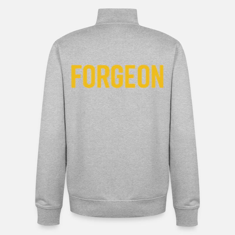 ForgeOn – Bleiben Sie unerbittlich - Unisex Organic Zip Sweatshirt von Stanley/Stella - Grau meliert