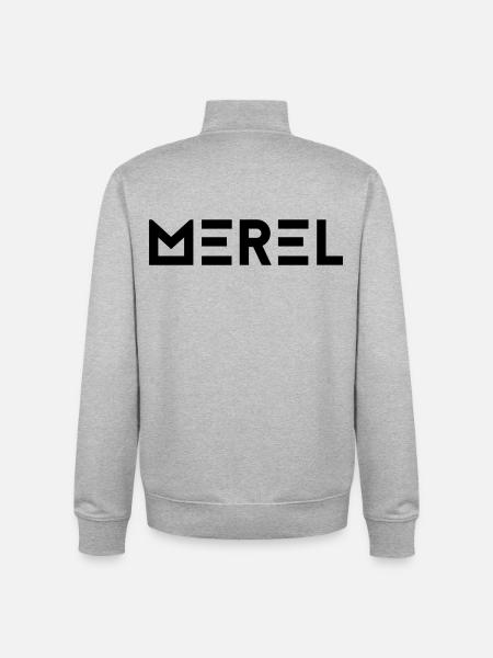 First name Merel - Unisex Organic Zip Sweatshirt by Stanley/Stella - heather grey