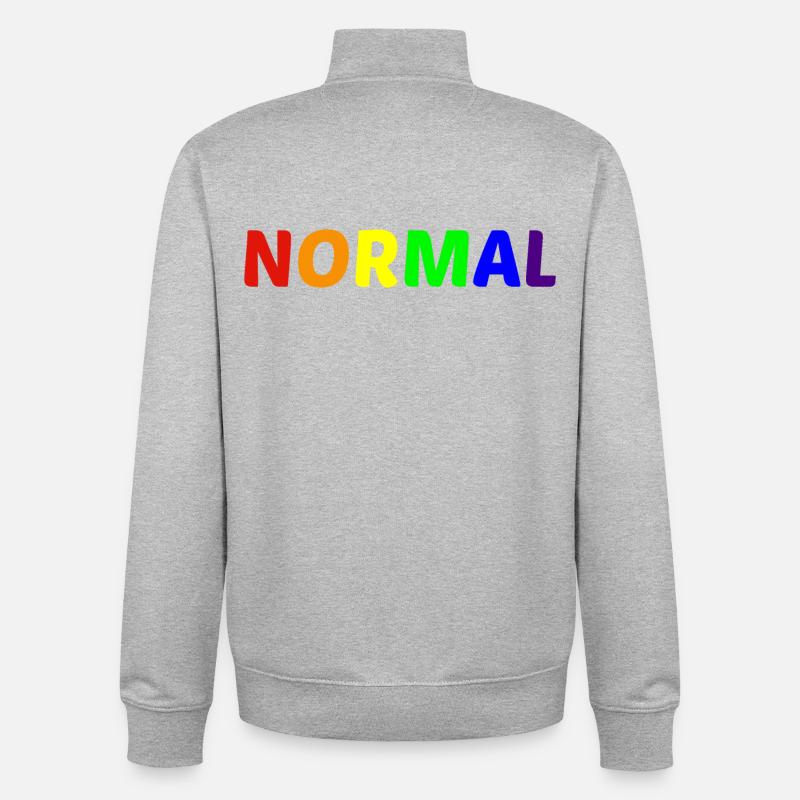 NORMAL - Sweat zippé unisexe en coton bio Stanley/Stella - gris chiné