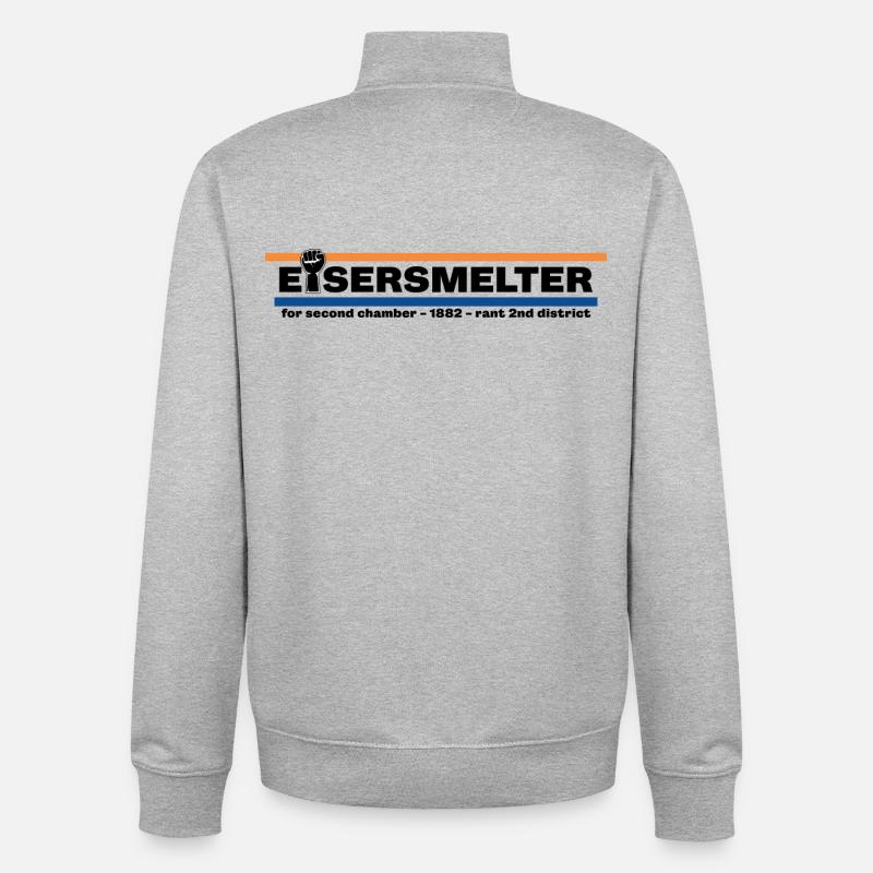 Fonderie Eisers 1882 - Sweat zippé unisexe en coton bio Stanley/Stella - gris chiné