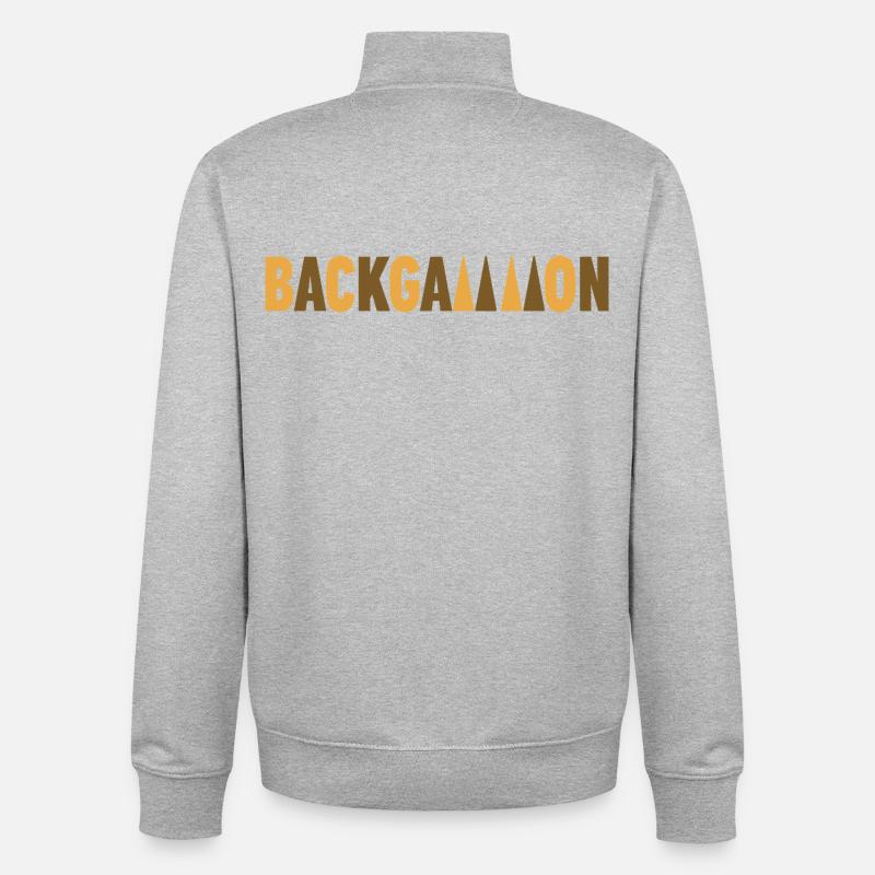 Backgammon - Unisex Organic Zip Sweatshirt von Stanley/Stella - Grau meliert