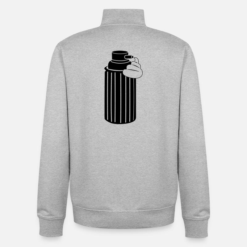 Mousse à raser - Sweat zippé unisexe en coton bio Stanley/Stella - gris chiné