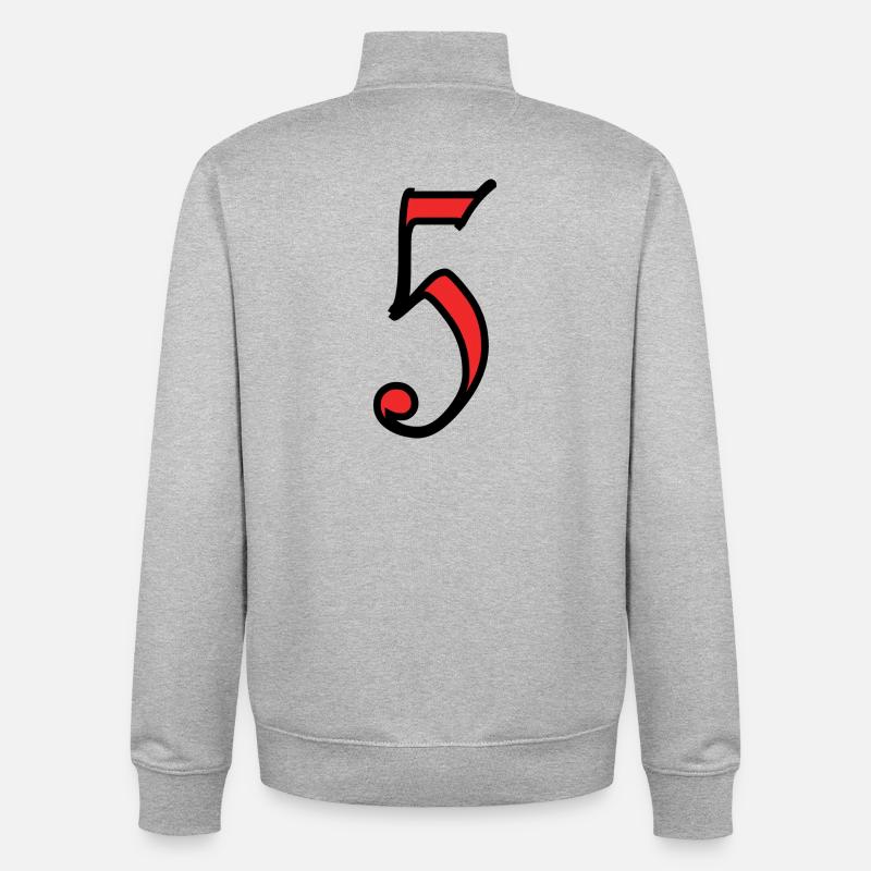 HAPPY BIRTHDAY. JOYEUX ANNIVERSAIRE. ANNIVERSAIRE. - Sweat zippé unisexe en coton bio Stanley/Stella - gris chiné