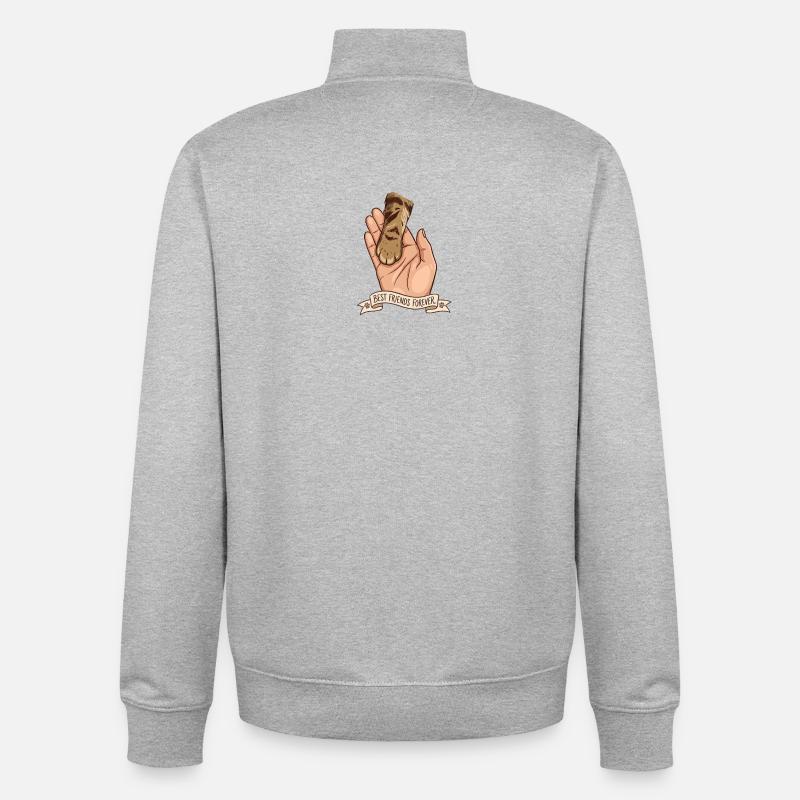 Meilleurs amis pour la vie - Sweat zippé unisexe en coton bio Stanley/Stella - gris chiné