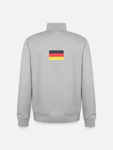 Abstrakte deutsches Flaggenmuster - Unisex Organic Zip Sweatshirt von Stanley/Stella - Grau meliert
