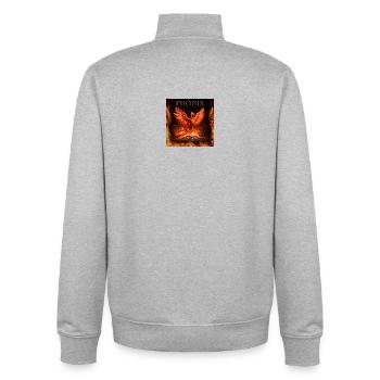 Phönix Feuersturm Illustration - Unisex Organic Zip Sweatshirt von Stanley/Stella - Grau meliert - Hinten - AI Model Male 185 light (185cm)