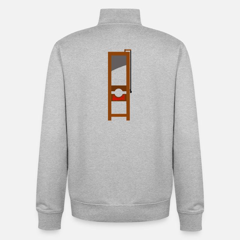 Guillotine case échafaudé exécution horreur - Sweat zippé unisexe en coton bio Stanley/Stella - gris chiné