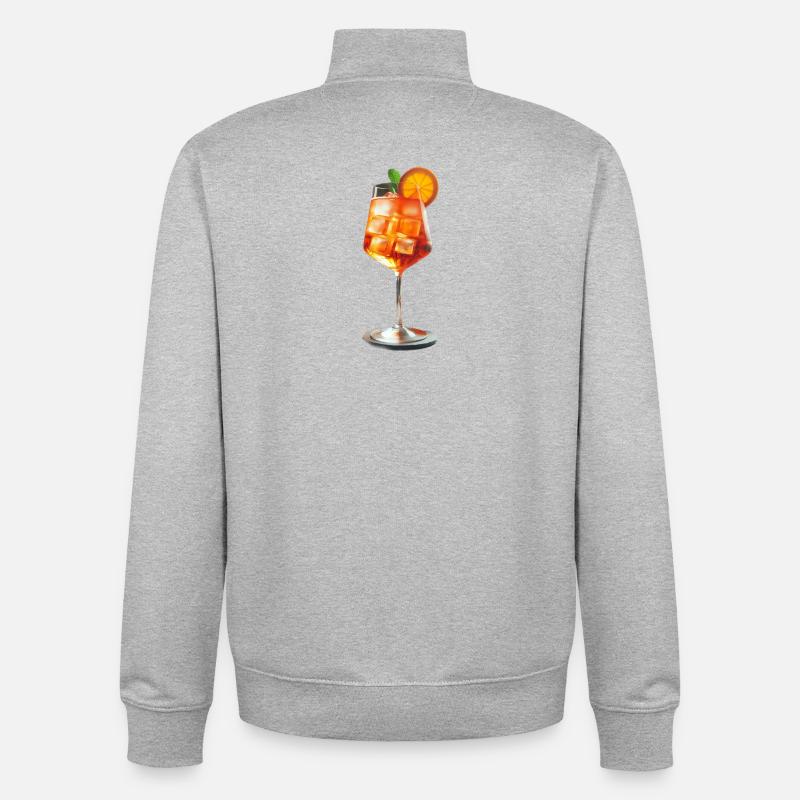 Ein leckerer, sommerlicher Cocktail - Unisex Organic Zip Sweatshirt von Stanley/Stella - Grau meliert