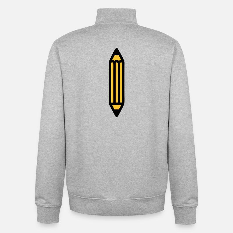 Bleistift Schreiben Autor Kunst - Unisex Organic Zip Sweatshirt von Stanley/Stella - Grau meliert