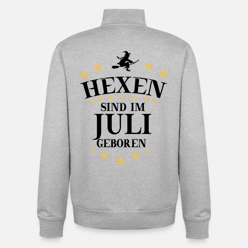 Hexen Juli - Unisex Organic Zip Sweatshirt von Stanley/Stella - Grau meliert