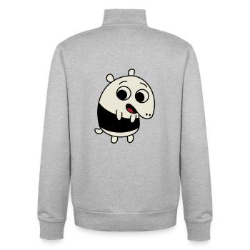 Tropischer Tapir - Unisex Organic Zip Sweatshirt von Stanley/Stella - Grau meliert - Hinten - AI Model Male 185 light (185cm)