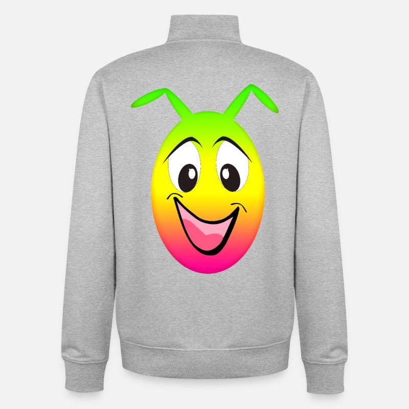 Regenbogen Lächeln  - Unisex Organic Zip Sweatshirt von Stanley/Stella - Grau meliert
