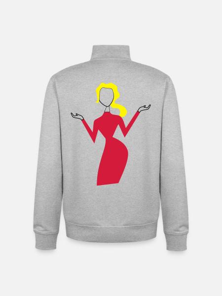 frau - Unisex Organic Zip Sweatshirt von Stanley/Stella - Grau meliert