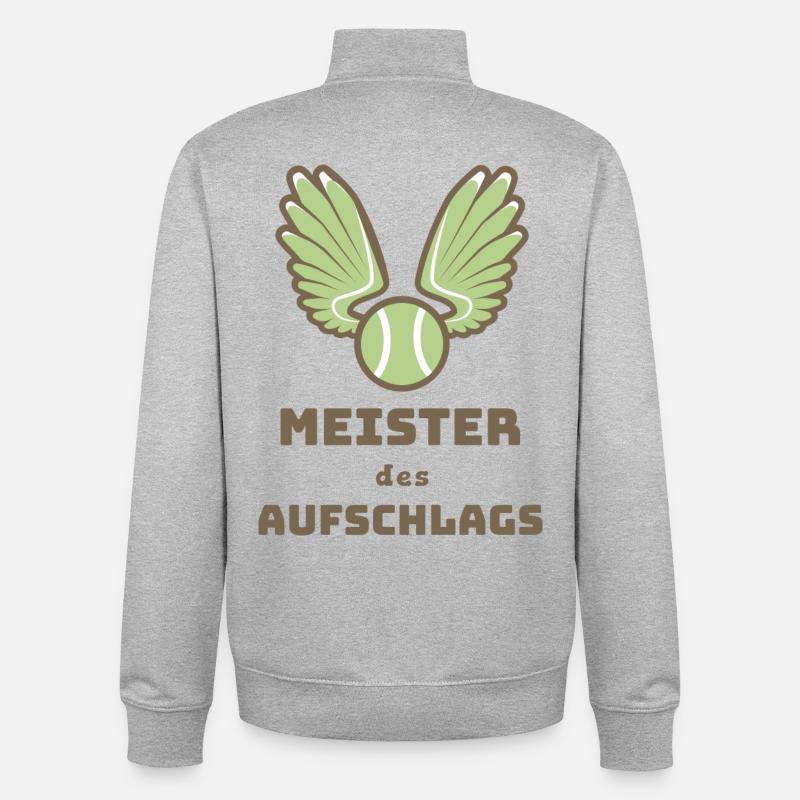 Maître du service - Sweat zippé unisexe en coton bio Stanley/Stella - gris chiné