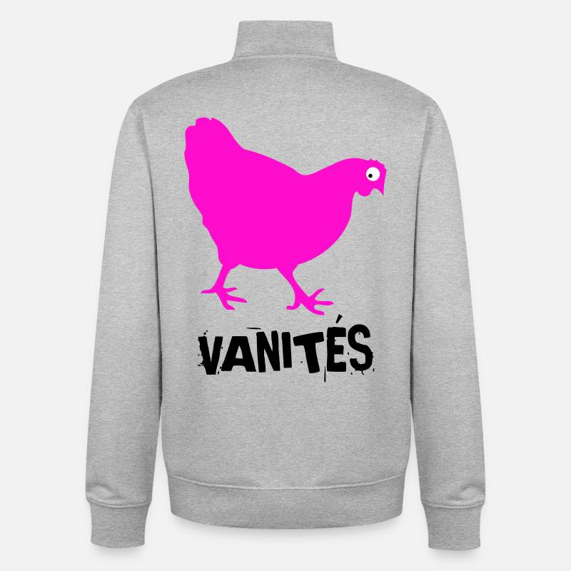 VANITÉS - Sweat zippé unisexe en coton bio Stanley/Stella - gris chiné