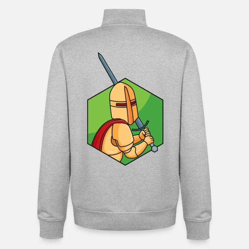 Petit Chevalier - Sweat zippé unisexe en coton bio Stanley/Stella - gris chiné