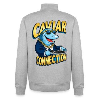 Caviar Connection - Unisex Organic Zip Sweatshirt by Stanley/Stella - heather grey - Back - AI Model Male 185 light (185cm)