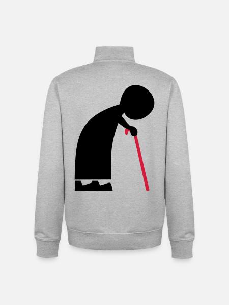 grandma - Unisex Organic Zip Sweatshirt by Stanley/Stella - heather grey