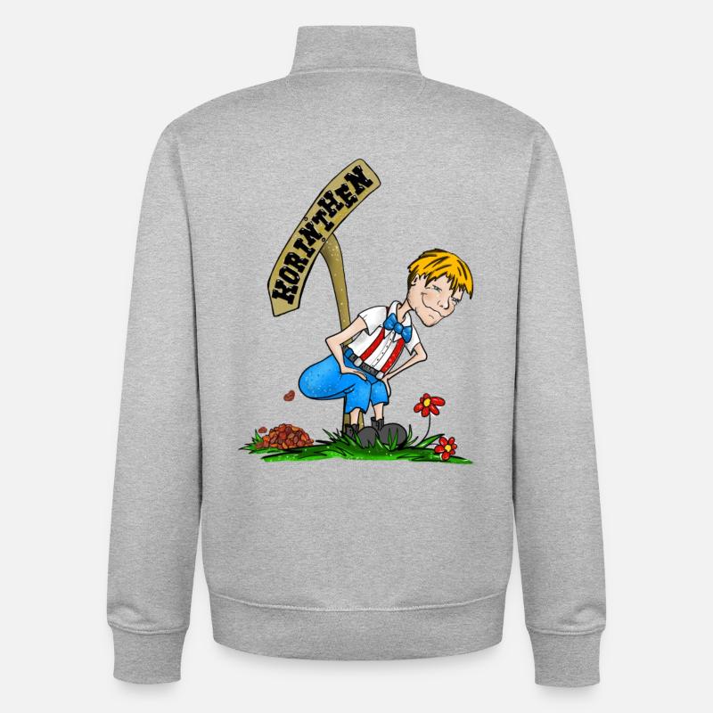 Currant Cracker Blonde - Unisex Organic Zip Sweatshirt by Stanley/Stella - heather grey