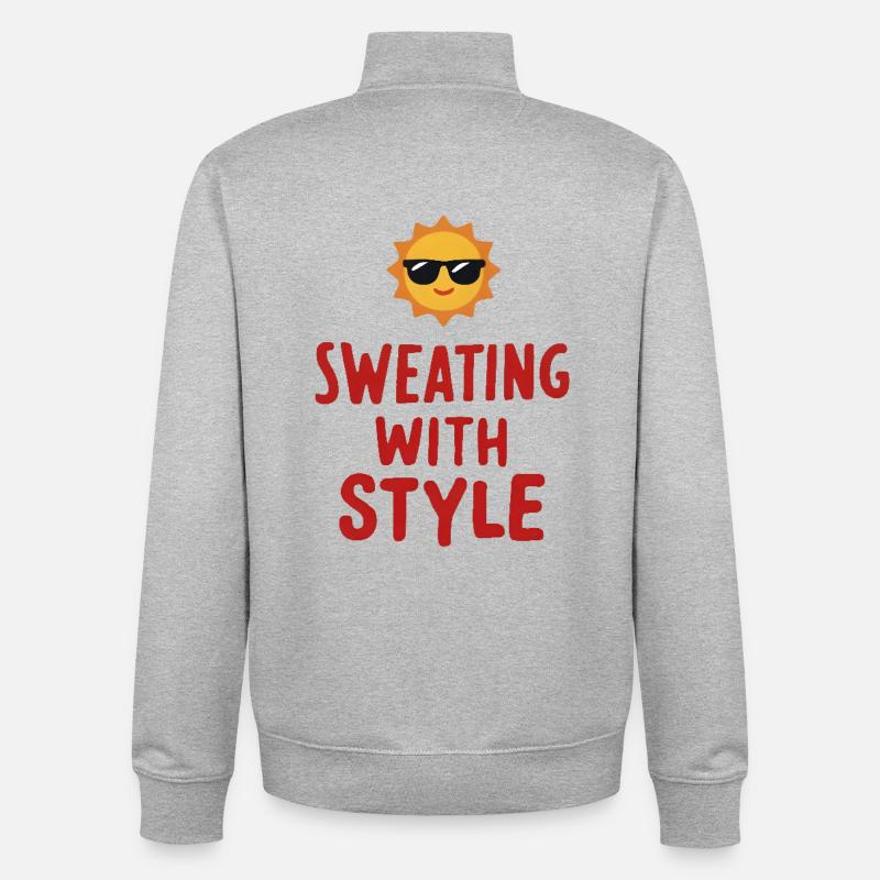 Transpirer avec style - Sweat zippé unisexe en coton bio Stanley/Stella - gris chiné