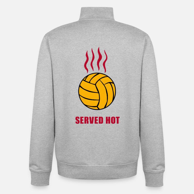 Servi chaud - Sweat zippé unisexe en coton bio Stanley/Stella - gris chiné