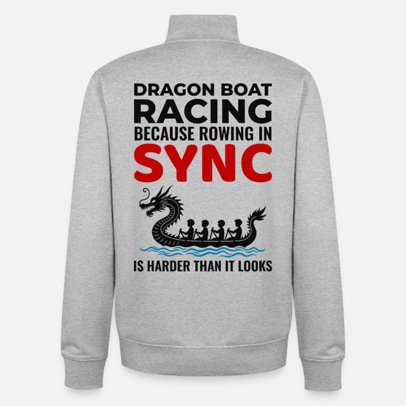 Synchronized Paddling Unity  - Unisex Organic Zip Sweatshirt by Stanley/Stella - heather grey