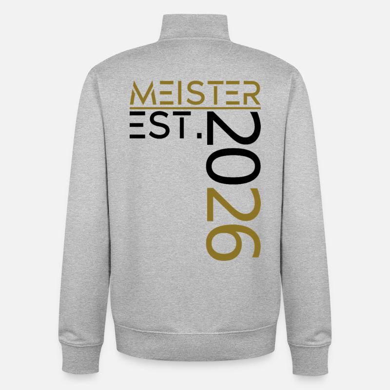 Master est. 2026 - Sweat zippé unisexe en coton bio Stanley/Stella - gris chiné