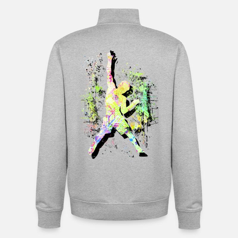 Escalade - Bloc - Grimpeurs - Escalade libre - Sweat zippé unisexe en coton bio Stanley/Stella - gris chiné