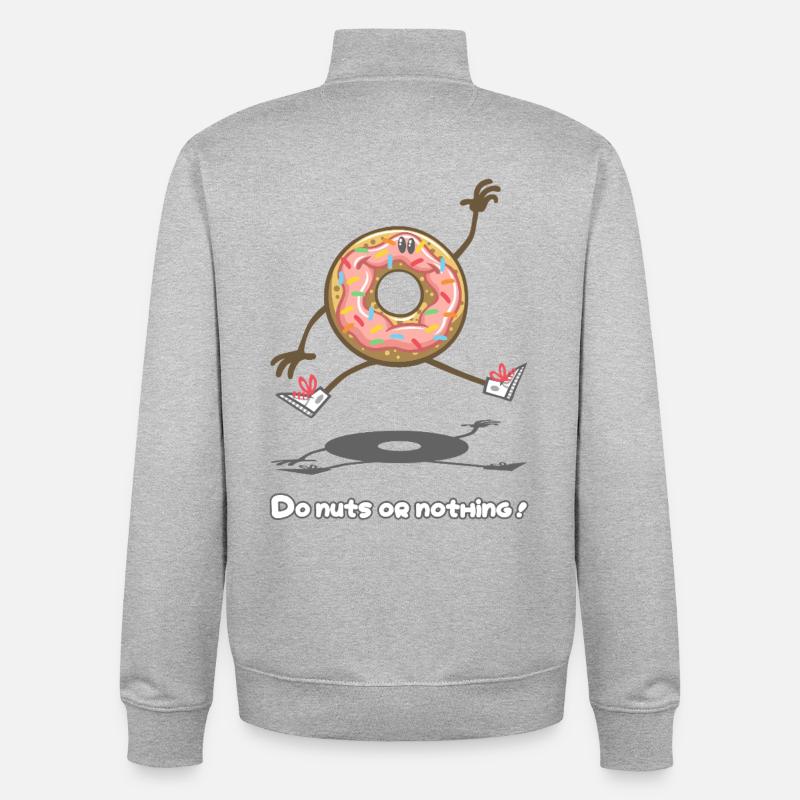 Do nuts or nothing ! - Unisex Organic Zip Sweatshirt von Stanley/Stella - Grau meliert