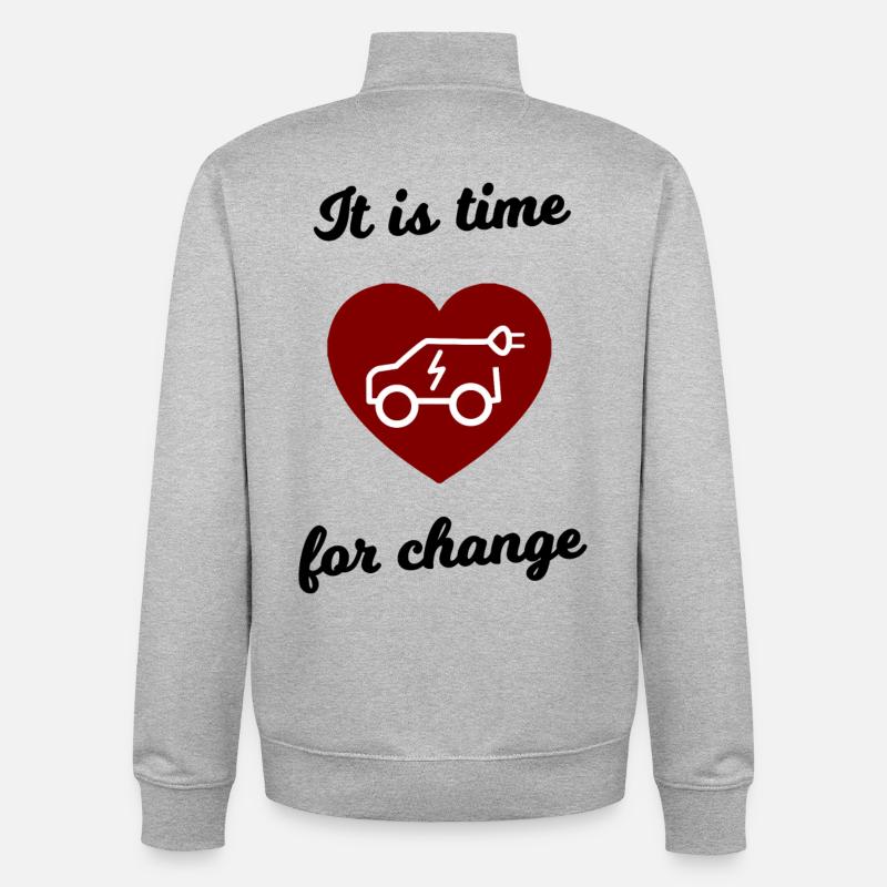 Elektro Autos - Unisex Organic Zip Sweatshirt von Stanley/Stella - Grau meliert