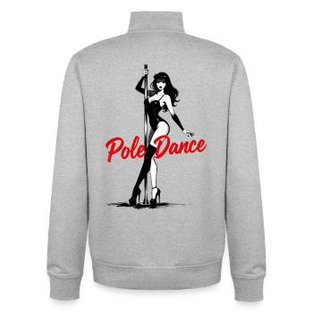 Sexy Pole Dance Silhouette – Athletisches Motiv - Unisex Organic Zip Sweatshirt von Stanley/Stella - Grau meliert - Hinten - AI Model Male 185 light (185cm)