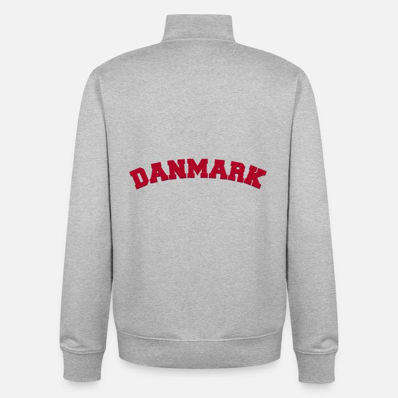 Danemark - Sweat zippé unisexe en coton bio Stanley/Stella - gris chiné