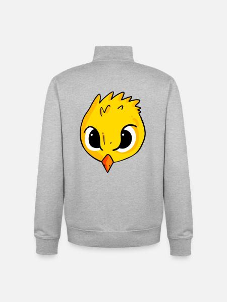 chick - Unisex Organic Zip Sweatshirt by Stanley/Stella - heather grey