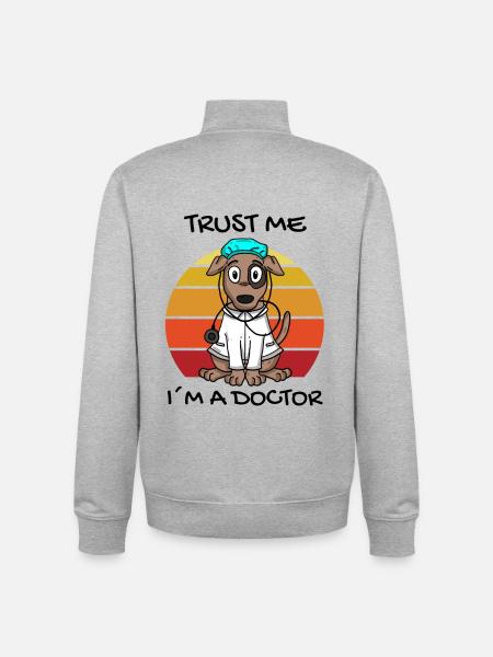 Veterinary Medicine Animal Veterinarian Gift - Unisex Organic Zip Sweatshirt by Stanley/Stella - heather grey