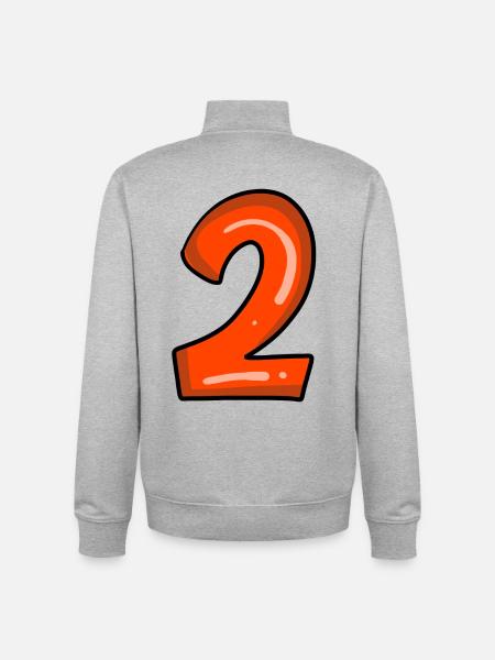 2 rouge - Sweat zippé unisexe en coton bio Stanley/Stella - gris chiné