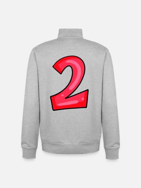 2 rouge - Sweat zippé unisexe en coton bio Stanley/Stella - gris chiné