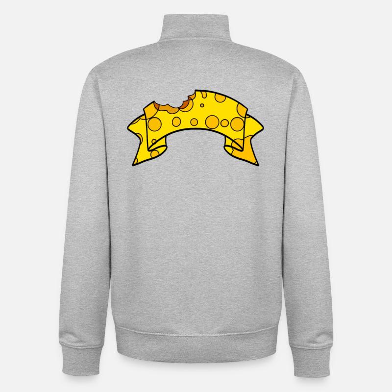 Banner aus Käse - Unisex Organic Zip Sweatshirt von Stanley/Stella - Grau meliert