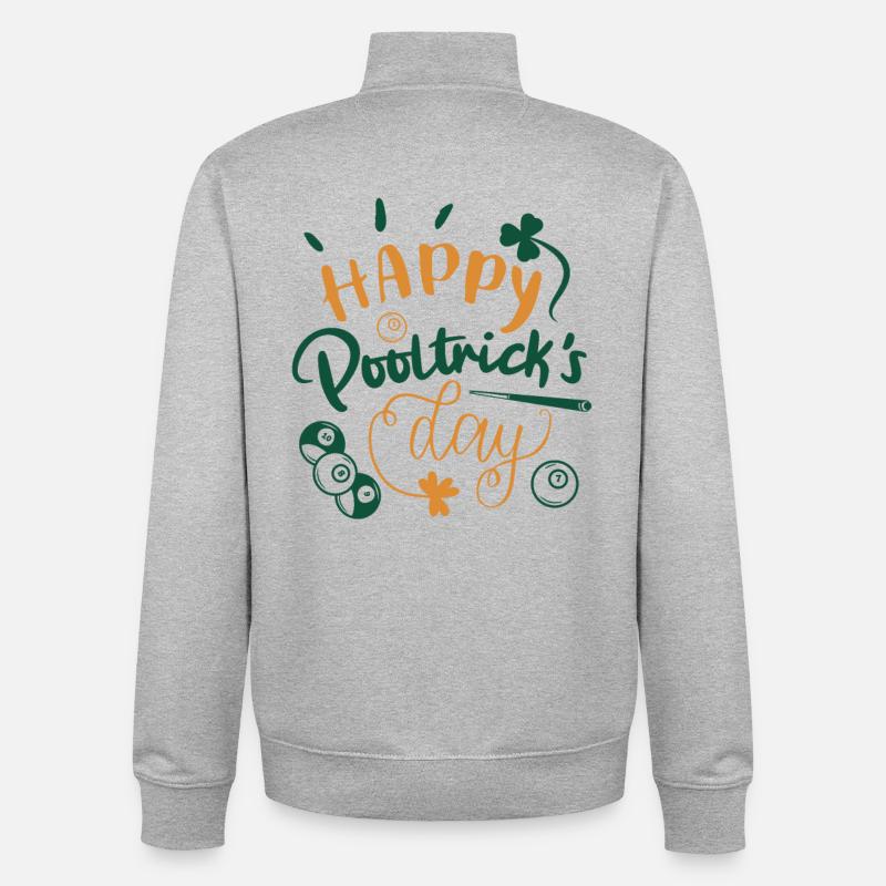 St. Patrick's Billard - Unisex Organic Zip Sweatshirt von Stanley/Stella - Grau meliert