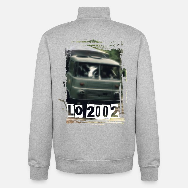 Robur LO 2002 RDA - Sweat zippé unisexe en coton bio Stanley/Stella - gris chiné