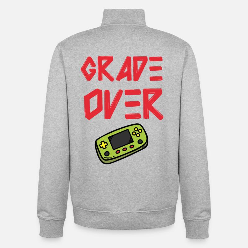 Game Over: Conclusion won! - Unisex Organic Zip Sweatshirt by Stanley/Stella - heather grey
