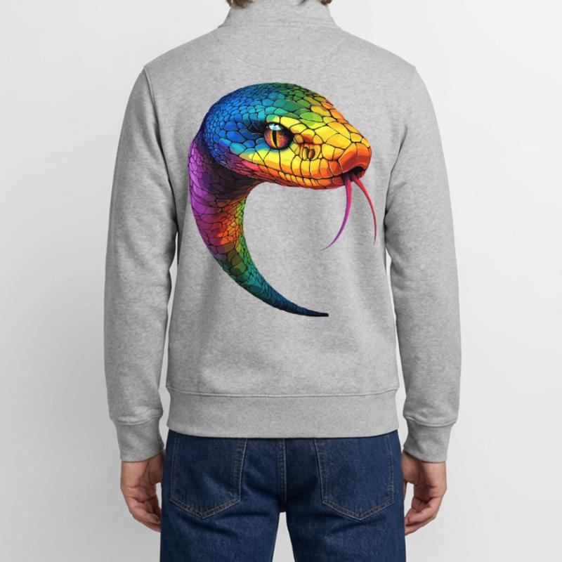 Schlange Python Kobra Mamba Klapperschlange Snake Unisex Organic Zip Sweatshirt von Stanley/Stella