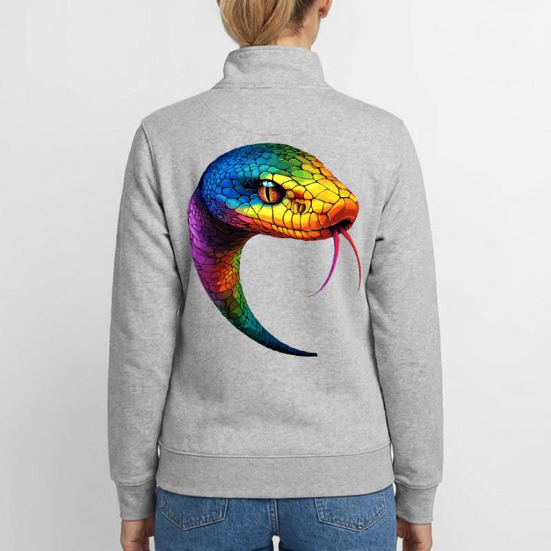 Serpent Python Cobra Mamba Serpent à sonnettes Serpent Sweat zippé unisexe en coton bio Stanley/Stella