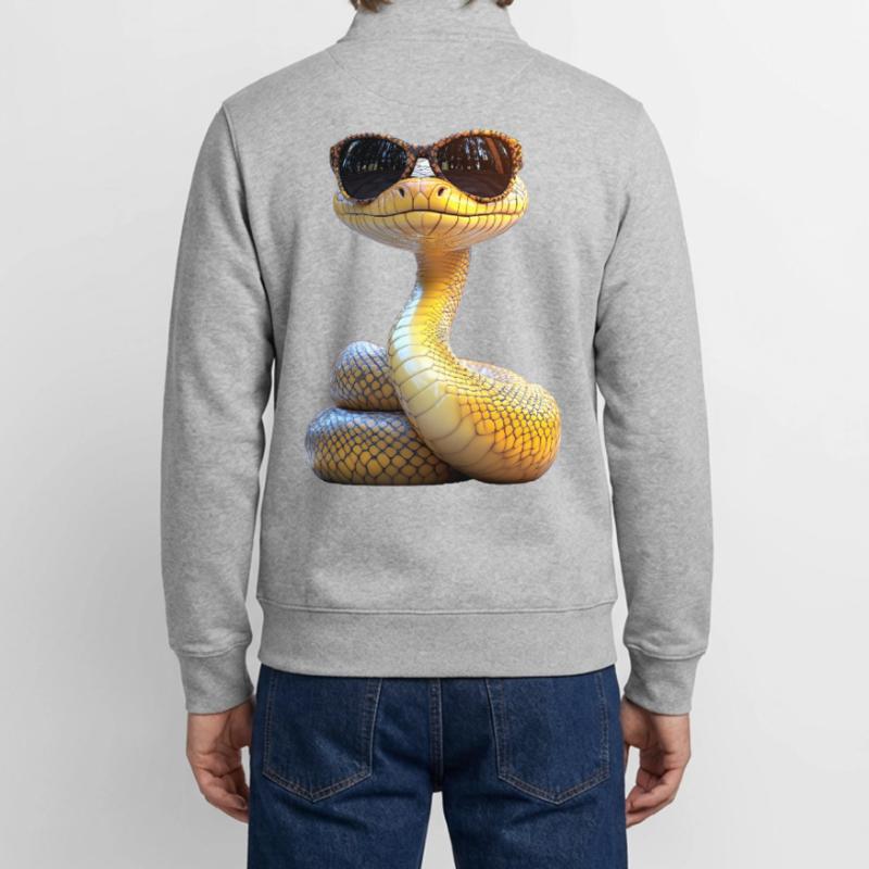 Serpent Python Cobra Mamba Serpent à sonnettes Serpent Sweat zippé unisexe en coton bio Stanley/Stella