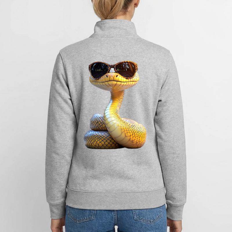 Schlange Python Kobra Mamba Klapperschlange Snake Unisex Organic Zip Sweatshirt von Stanley/Stella