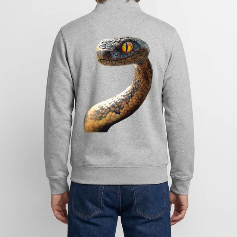 Serpent Python Cobra Mamba Serpent à sonnettes Serpent Sweat zippé unisexe en coton bio Stanley/Stella